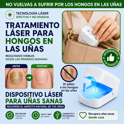 DISPOSITIVO LÁSER PARA HONGOS • SOLO 7 MIN POR SESIÓN • NUEVO EN ESPAÑA